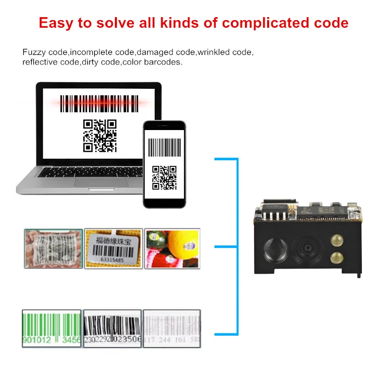 Vending Machine Barcode Reader 2D QR Code Scanner Embedded 2D Bar code Scanner for Inventory