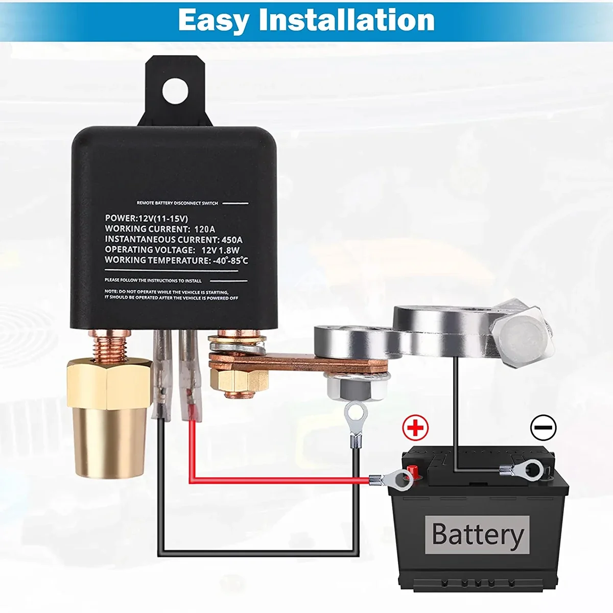 12 Volts Kill Switch Remote Control Battery Disconnect Switch Upgraded