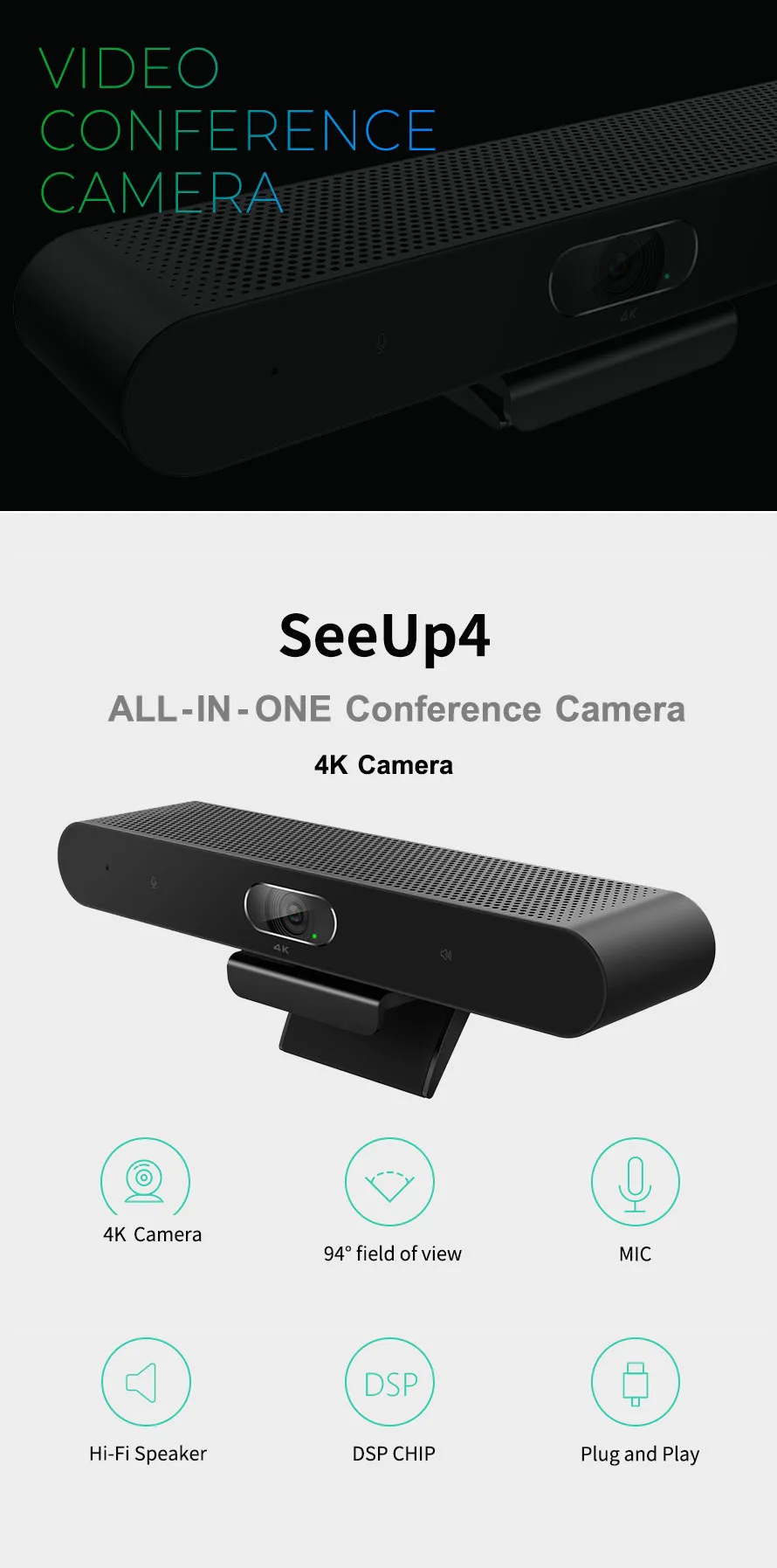 Ai Video Conference Room Camera 4k Ultra-clear Usb Camera All-in-one ...