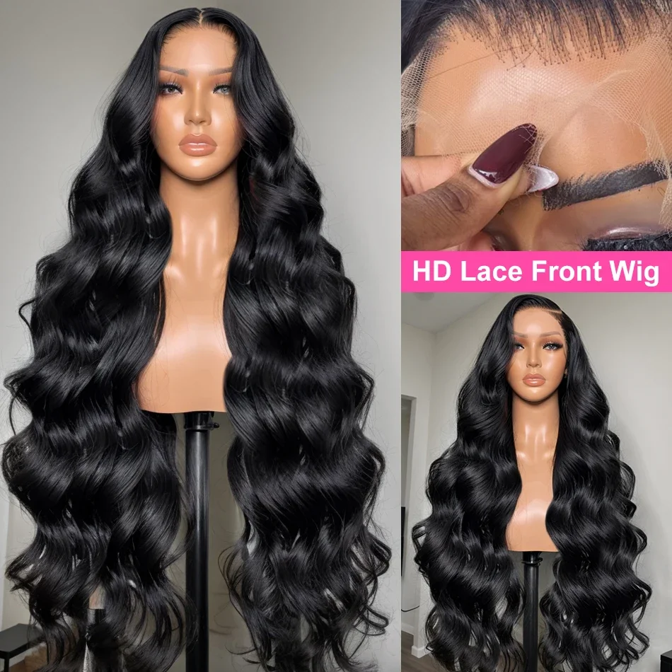 30 inch Body Wave Lace Front Human Hair Wigs Brazilian Lace Closure Wig Lace Frontal Wigs For Women_voghion.com