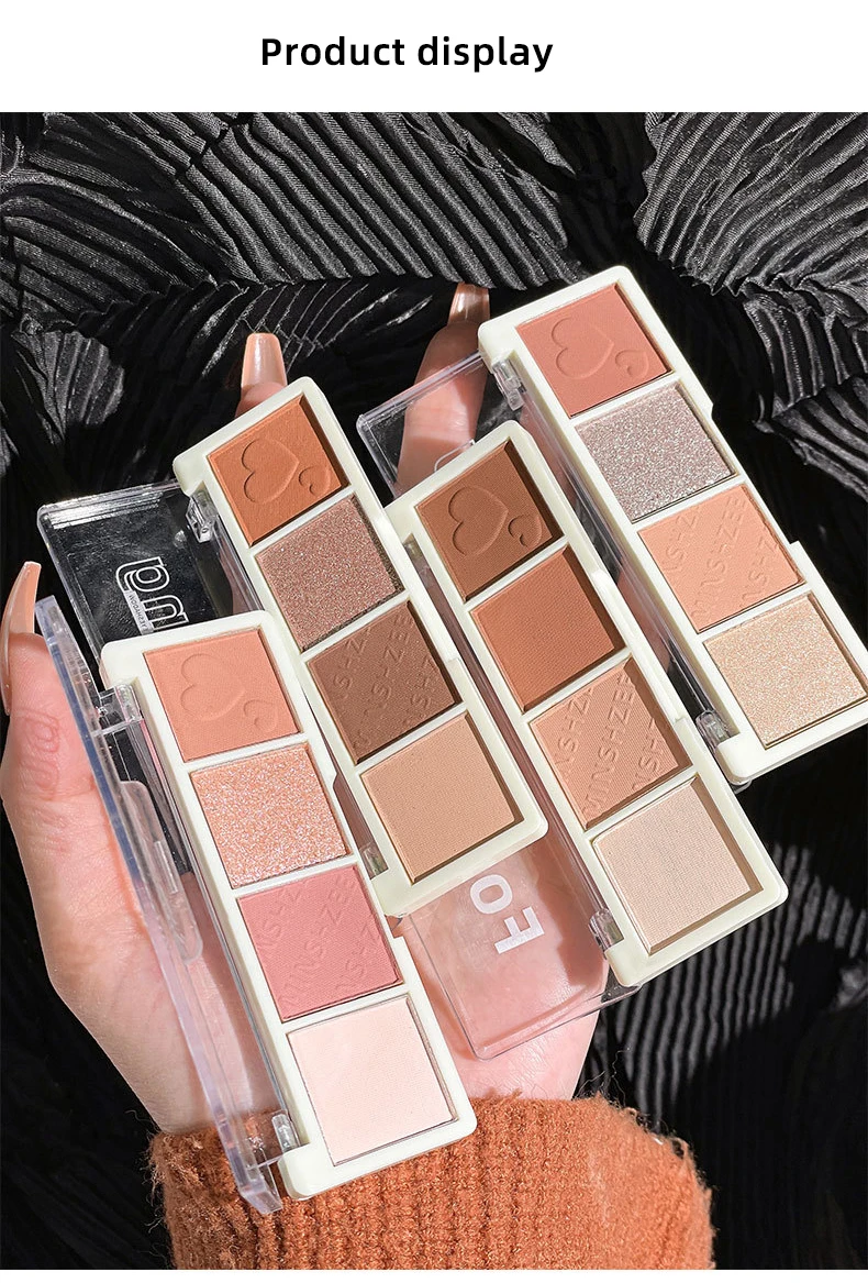 Small Cheap Eyeshadow Palette Cosmetic Color Shimmer Eye Shadow