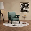 Pelle in microfibra verde - piede singolo nero