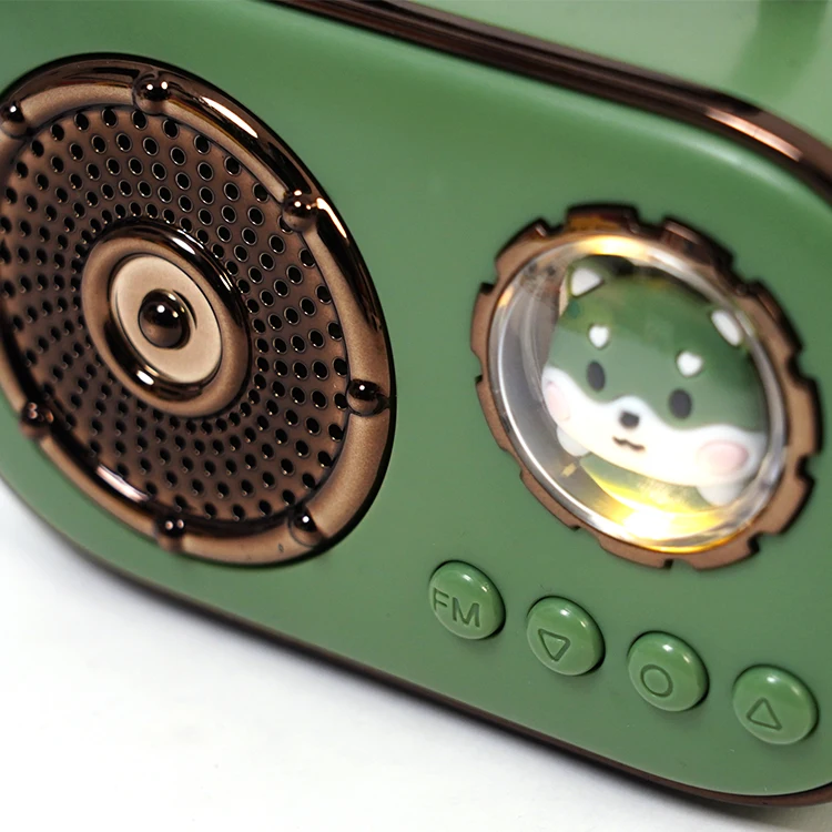 Cut Shape Portable Bluetooth Speaker for Kids High Sound Quality Portable Stereo Handle MP3 Speaker