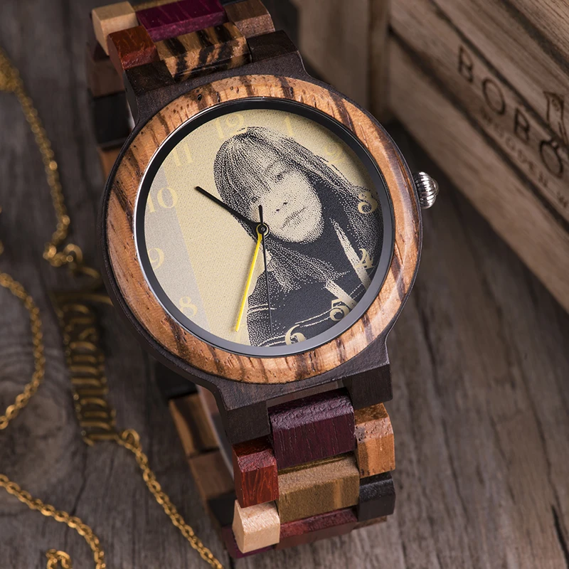 2020 Factory Direct Wood Watch for Couples Handmade with Nice Japanese Quartz Movement Valentine's Gift for Girls