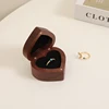 brown Heart shape ring box