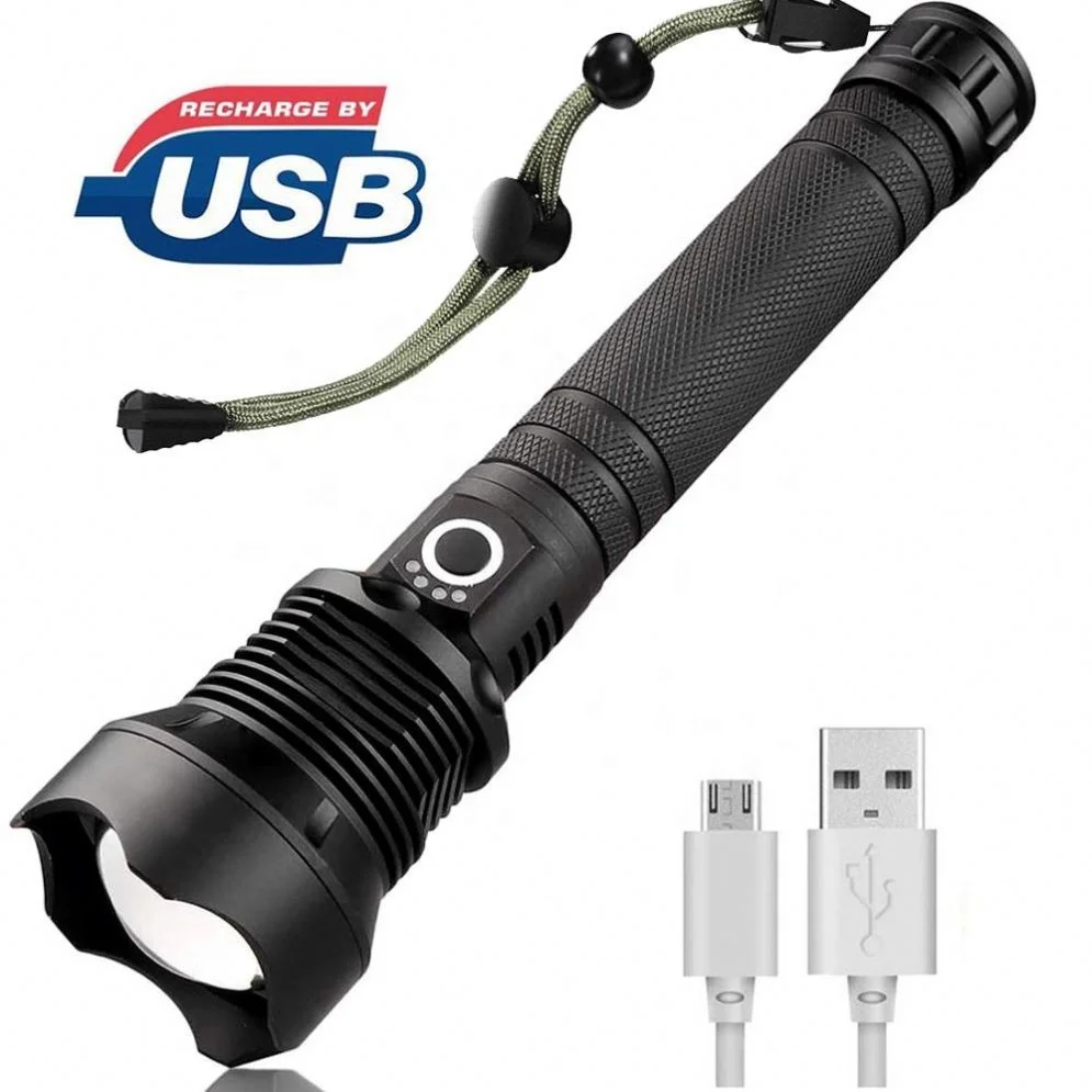 20W 1800 Lumens Zoom Aluminum USB Rechargeable Flashlight 20W 1800 Lumens Zoom Aluminum USB Rechargeable Flashlight