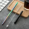 Black Case+ Rainbow Straw