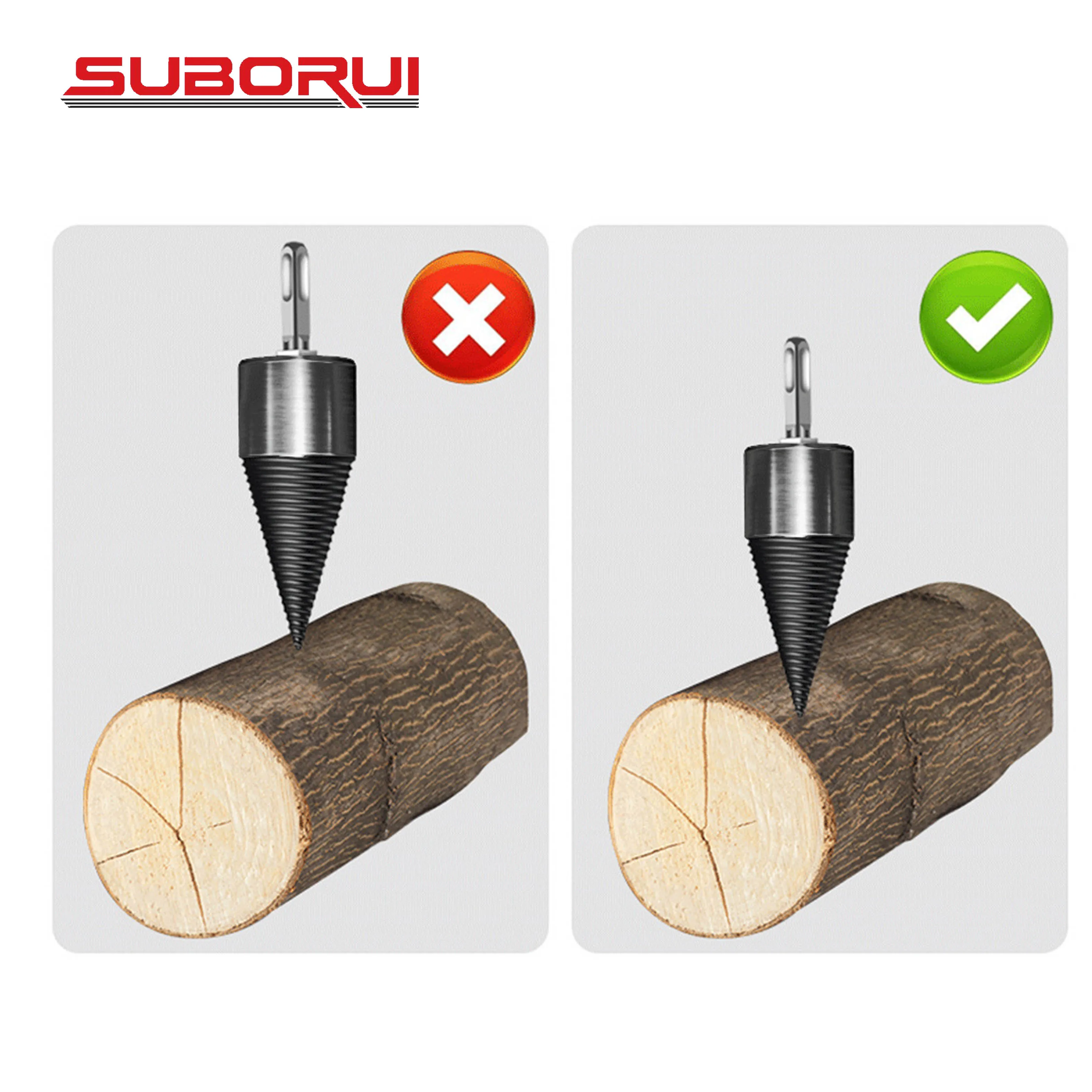 Borui 32 42 45 50mm Round Square Hex Shank Firewood Log Drill Bit