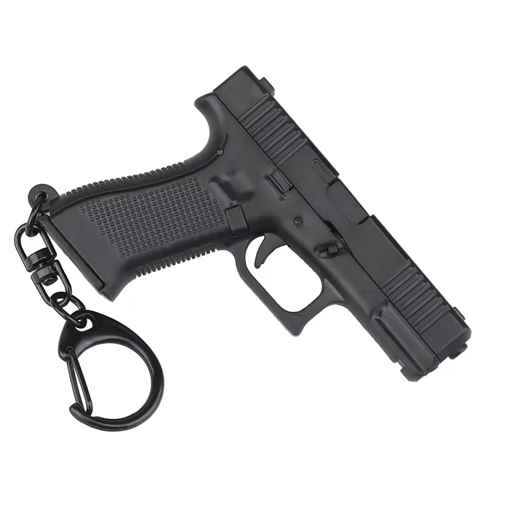 Mini Pistol Shape Toy Keychain Lightweight G 45 Model Plastic Key Ring Portable Gun Shape Toy Decorations Keychain