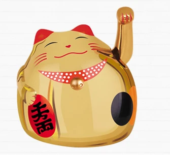 Lucky Waving 3-Inch Home Decor Fat Maneki Neko White Cat