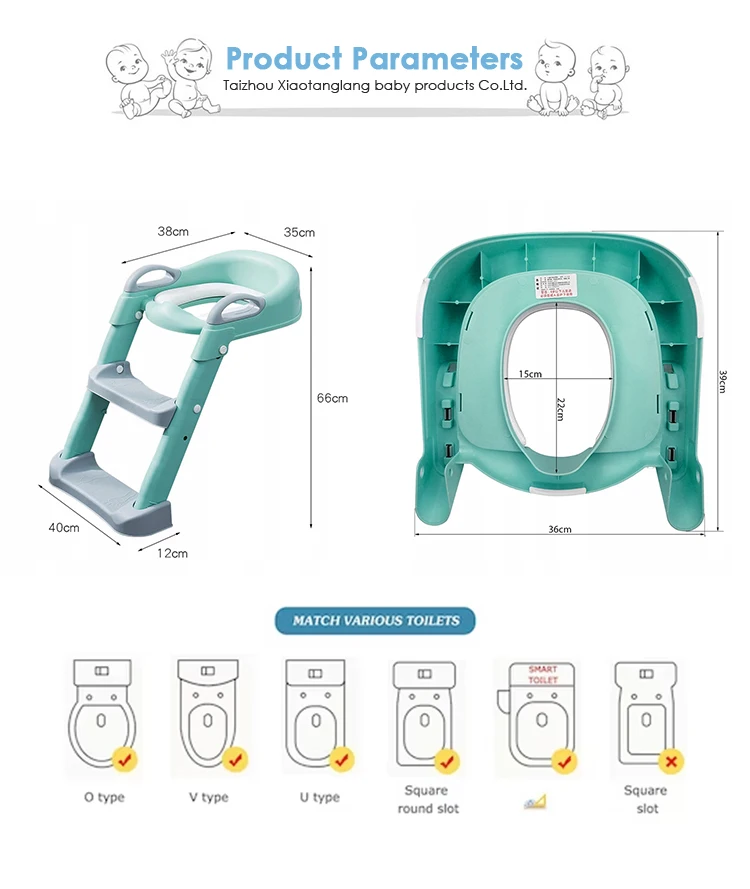 Adjustable Toddler Potty Stool Toilet Assistance Baby Toilet Trainer ...