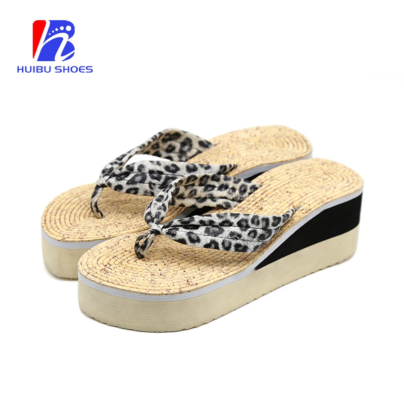 animal wedge flip flops