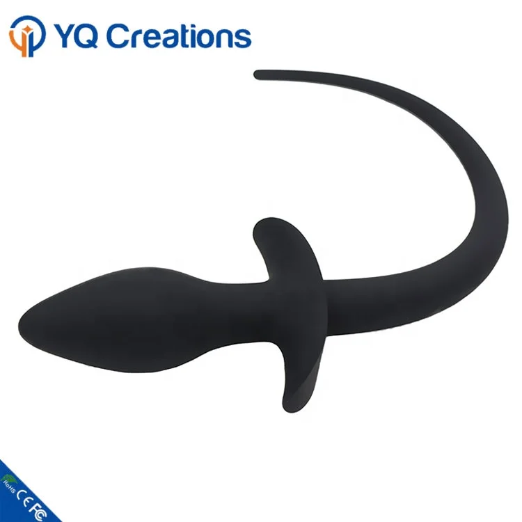 Waterproof Medical Silicone Soft Whip With Tail  Sex Toy Anal Plug