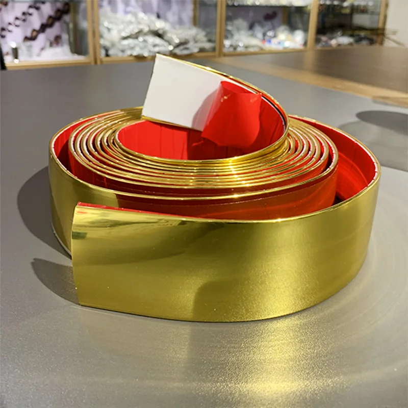 2023 Chrome Gold And Silver Adhesive Pvc Plastic Edge Banding Trim For