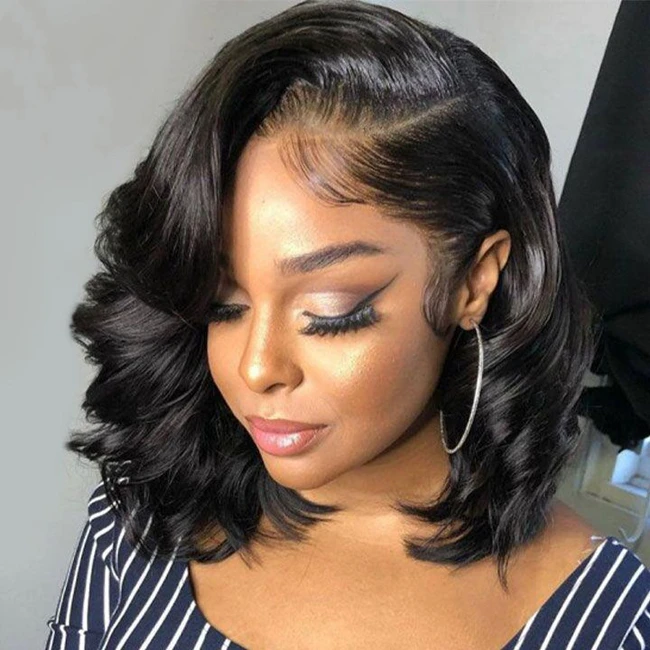 Fashion Curl Lace Front Human Hair Wigs For Black Women Frontal Lace Wig  Human Hair Ocean Wave Bob Wigs With Bangs - Buy Human Hair Wigs,Fashion  Curl Wig,Hd Frontal Wig Product on