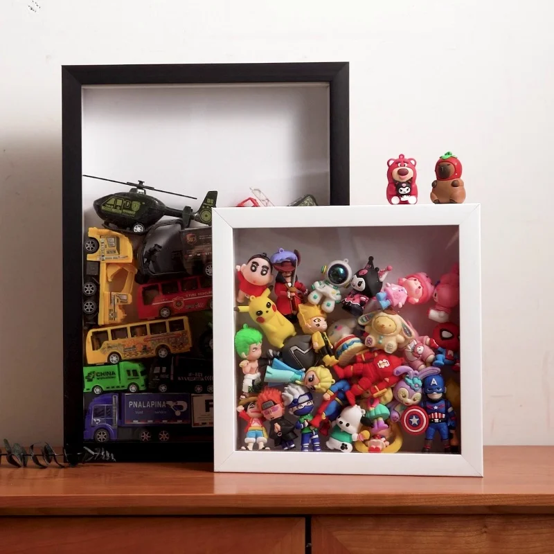 Figure Blind Box Display Frame, Hollow Three-dimensional 5cm Photo Frame, Doll, Car,  Toys DIY Storage Frame