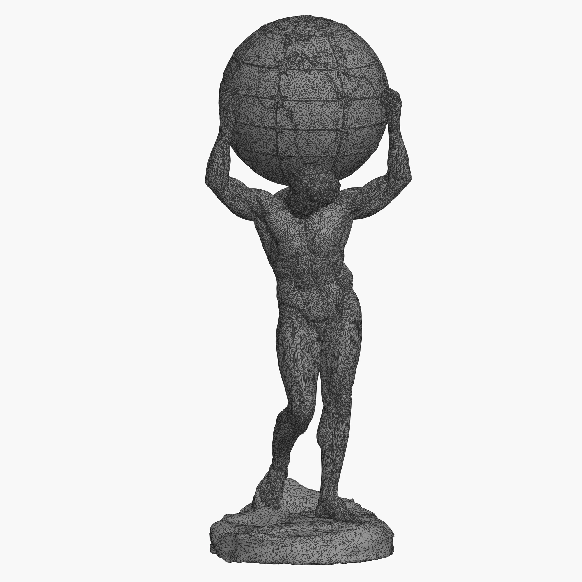 中国メーカーによる特注サイズの大型ブロンズ等身大アトラス像