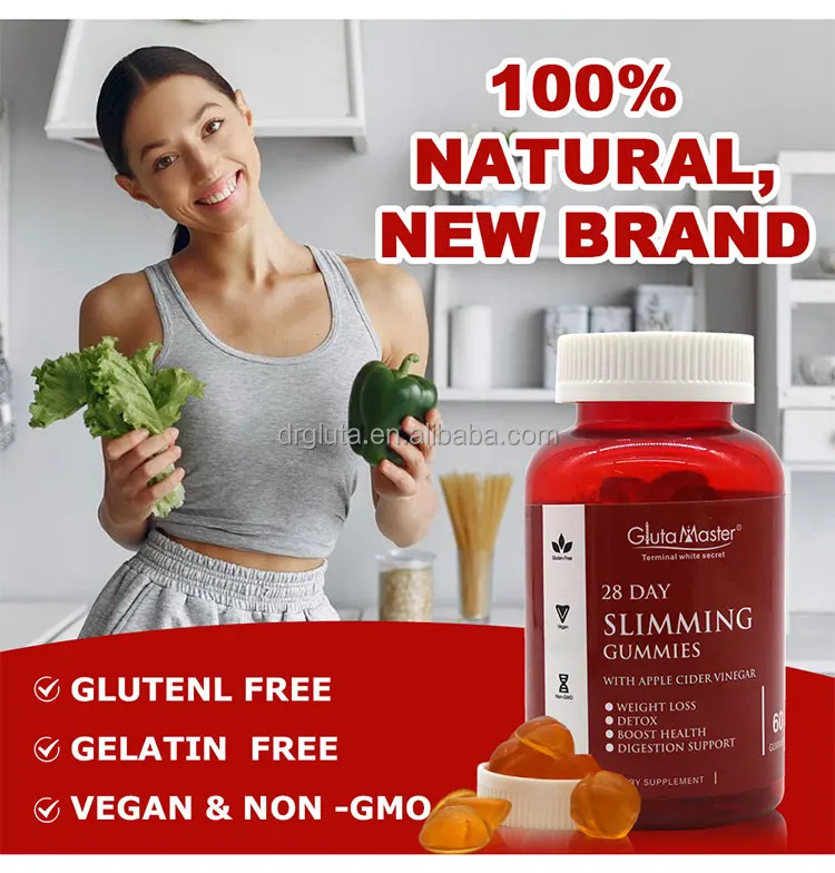 Gluta Mater 28 Day Slimming Gummies With Organic Apple Cider Vinegar