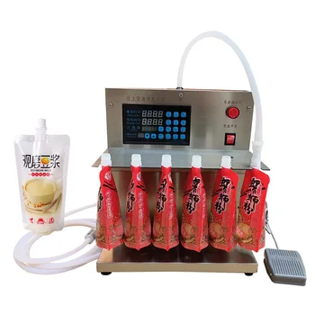 Small semi-automatic suction bag filling machine Milk juice drink liquor bag liquid  liquid sachet filling machine