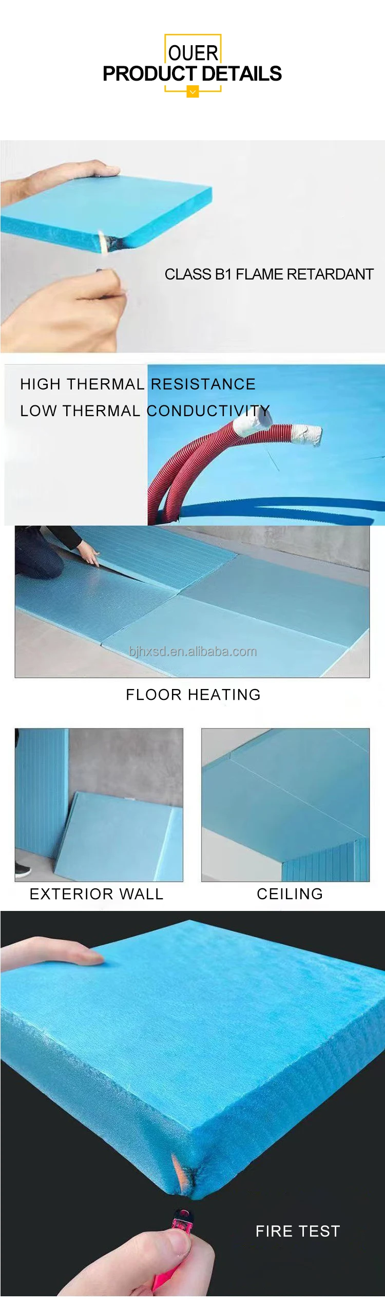 Xps Customizable Panel Extruded Polystyrene Board Heat Insulation Board