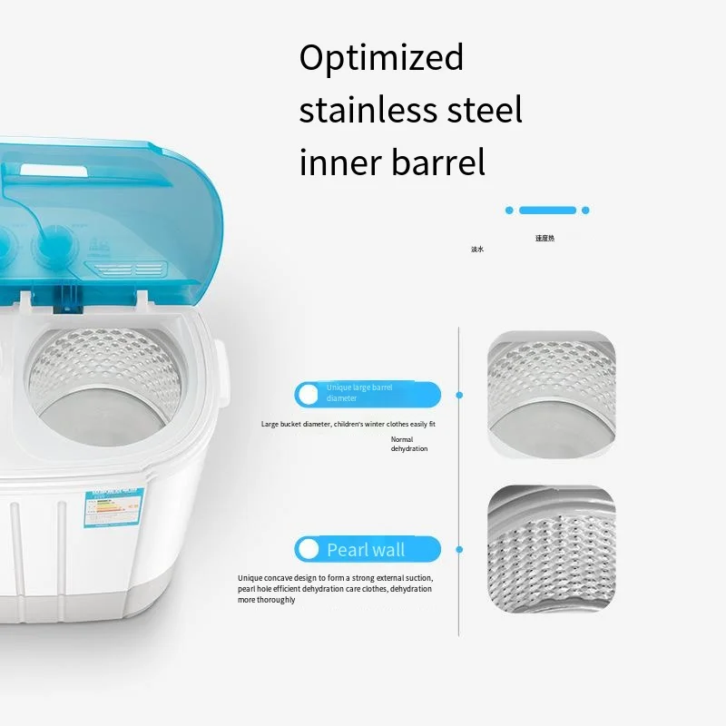 3.6 Kg Semiautomatic Twincylinder Plastic Washing Machine With Dryer