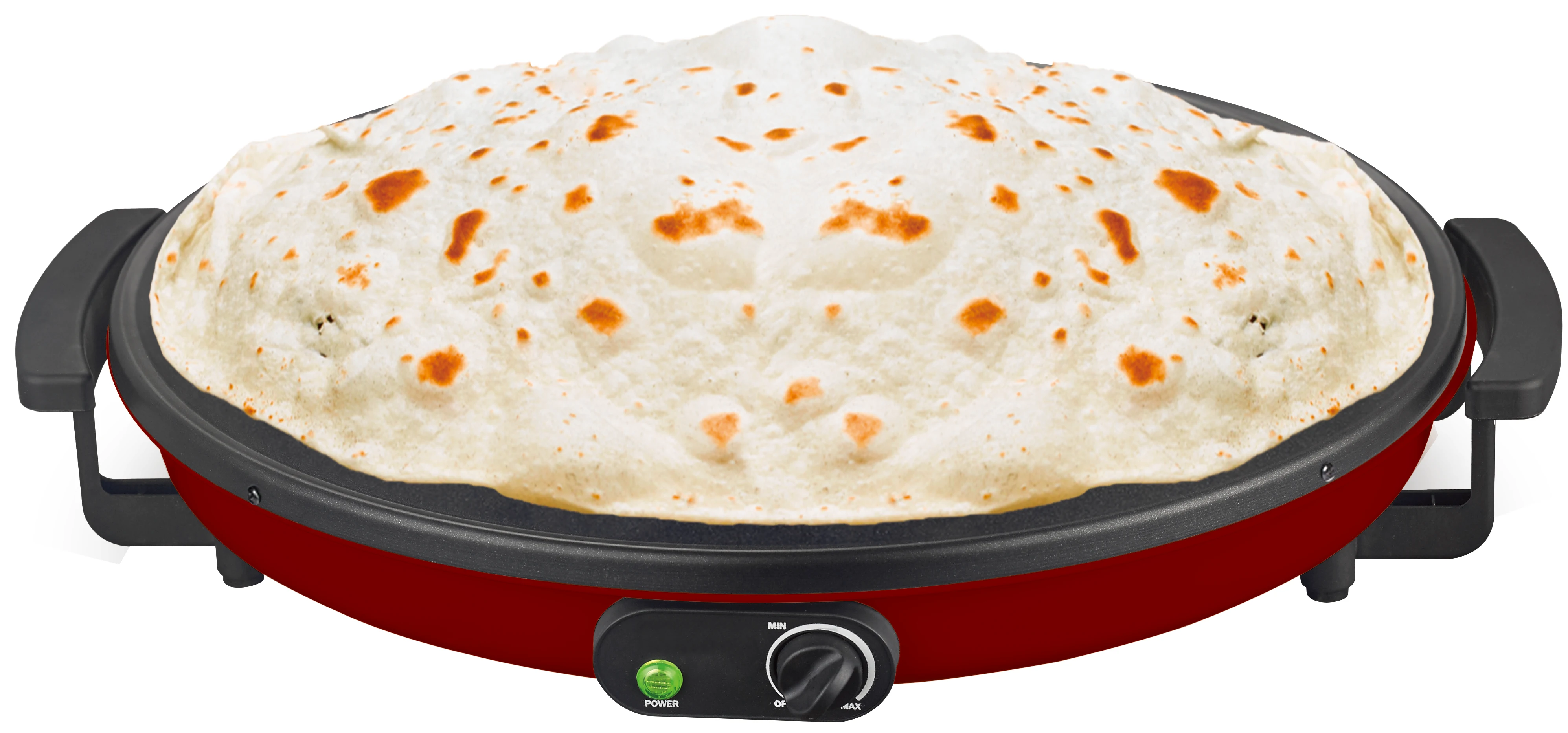 Buy Automatic Red Portable Home Arabic Saj Pita Steam Round Bread