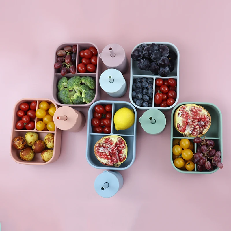 Eco Friendly Products Silicone Lunch Box And Baby Cup Kit Reusable