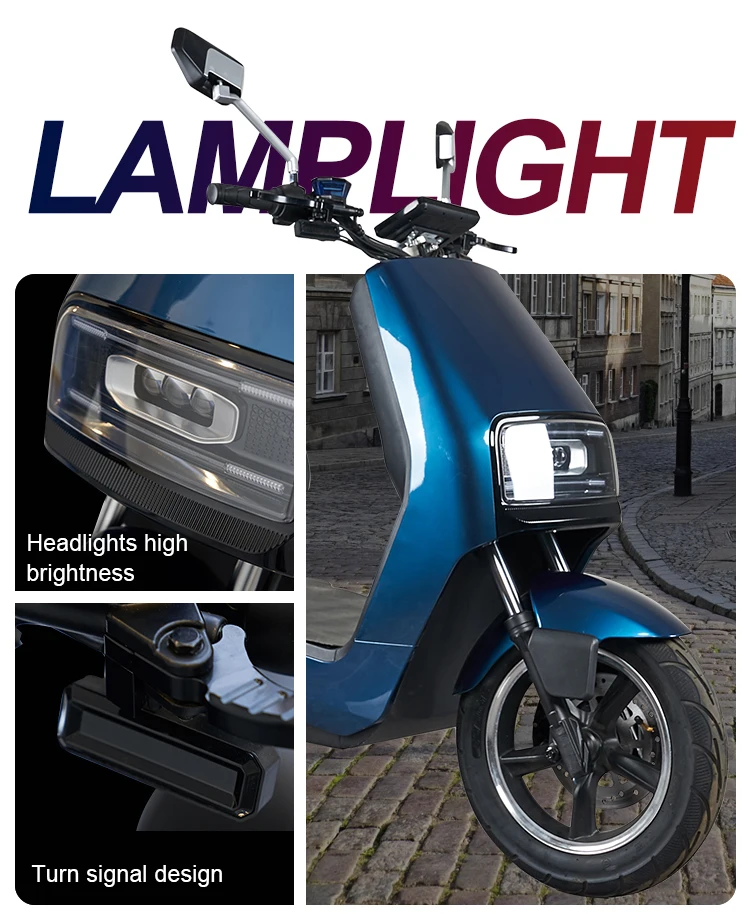 CKD SKD 12inch 2 Passenger Electric Motorbike 700/900W 55km/h Speed Electric Motorcycle Manufacturer for Adults