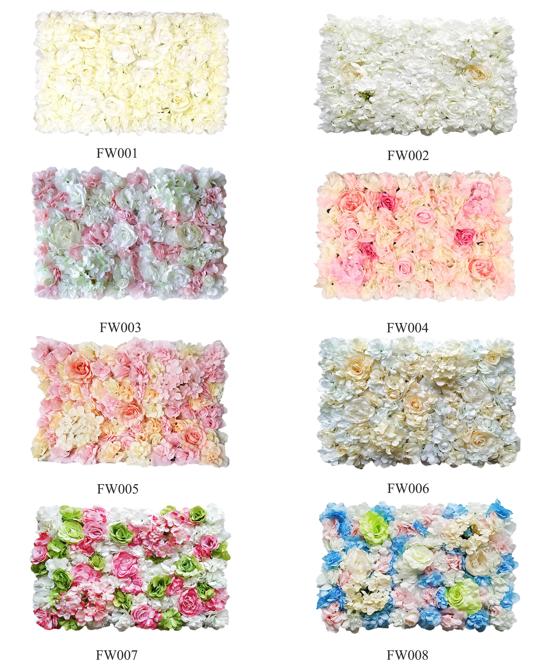 Wholesale Artificial Flower Wall Panels Silk Rose Flower Panels Backdrop Decoration For Bedroom