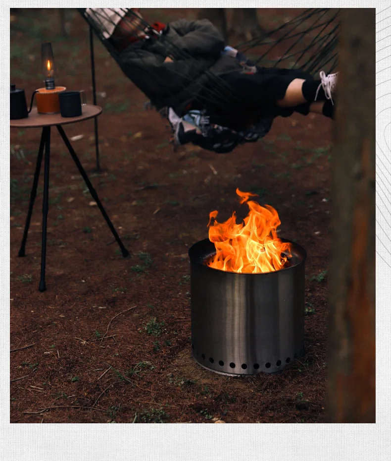 Outdoor And Indoor mini Multifunctional Campfire Firewood Stoves Camping Smokeless  Fire Pit