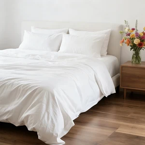 Wholesale Custom Skin-Safe Organic Cotton Sateen Pillowcases for Hotel/Home
