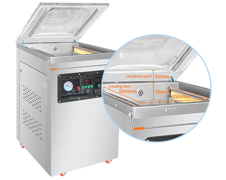 DZ-500-2D Compression Packaging Sealing Food Vacuum Packing Machine For Clothes Pillow Blanket Cushion Quilt Down Jacket manufacture