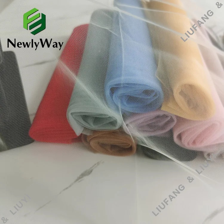 Готовая поставка 100% нейлоновая прозрачная свадебная вуаль Тюлевая ткань для свадебного платья пачка танцевальной одежды