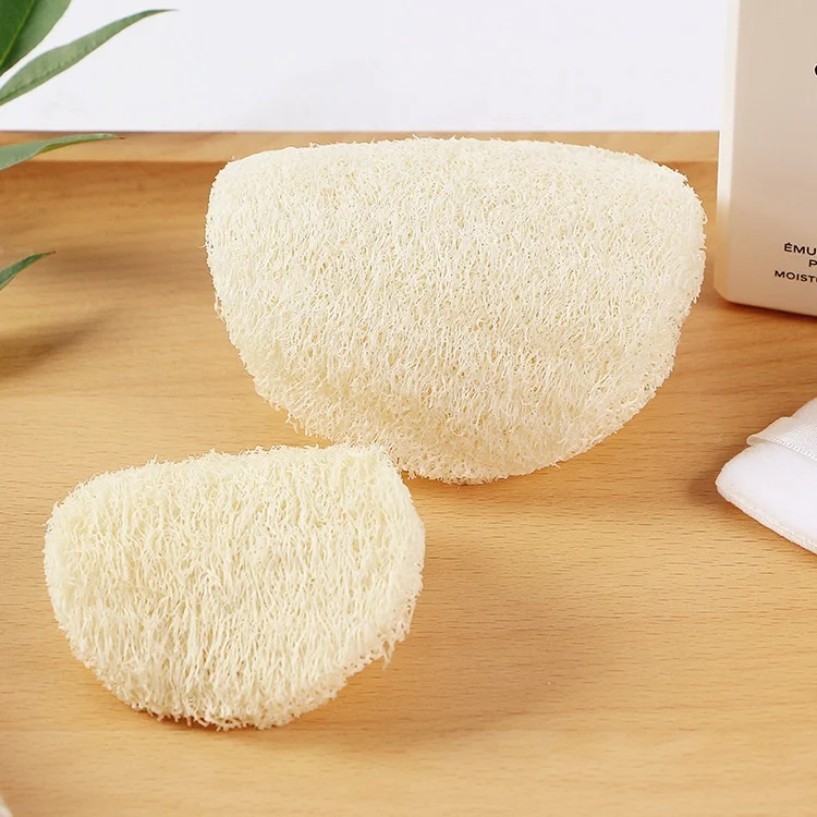 Round Natural Exfoliating Face Pad Loofah Sponge Body Bath Spa Facial
