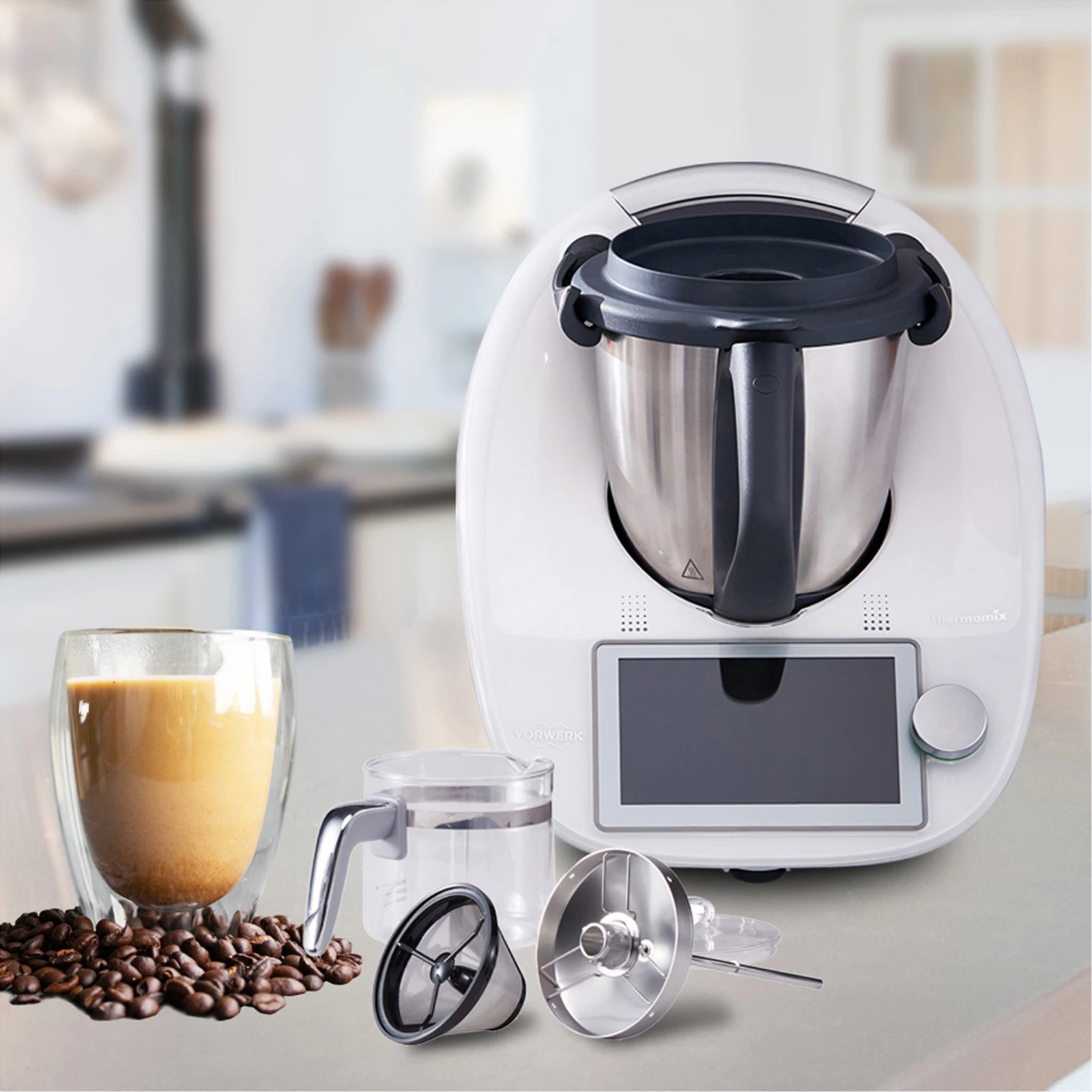 Vorwerk Thermomix TM5 D'occasion – Avec Tous Ses Accessoires – Blanc – Fonctionnel