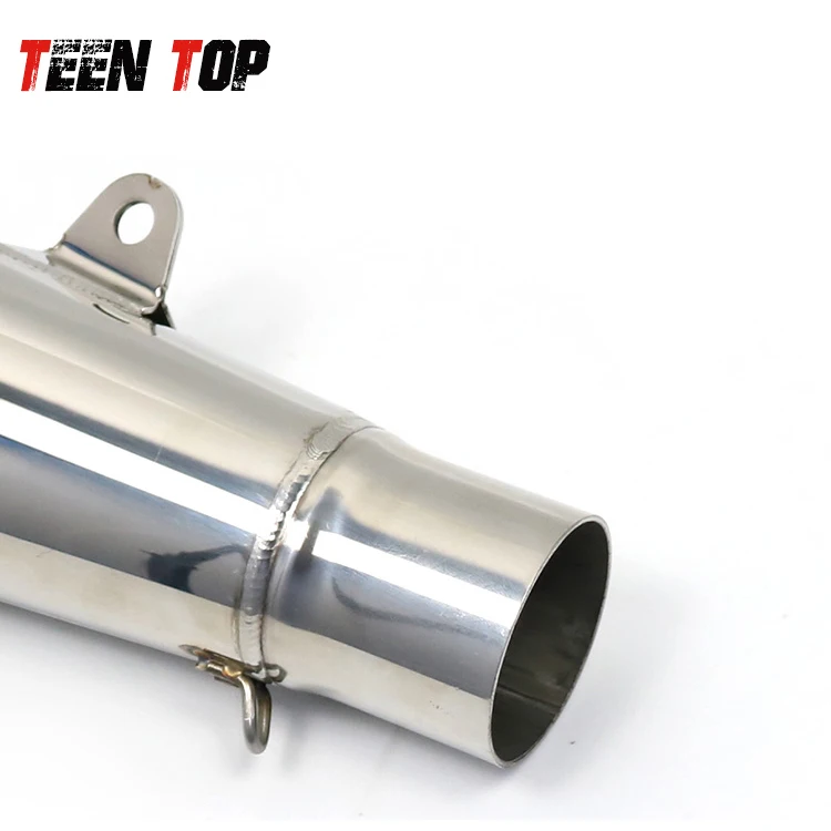 Universal Jap Style Exhaust Back Box Stainless Silencer with Rolled Tailpipe Tip 