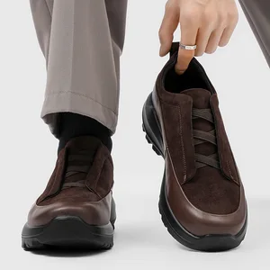 Autumn Hot-Selling Head Soft Sole Elastic Band Commuter Shoes Black Trendy Simple Versatile Comfortable Walking Shoes
