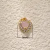 Pendentif coeur zircon quartz rose