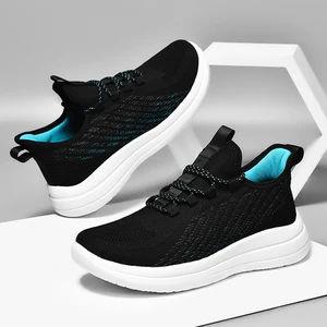 Wholesale Men's Cushion Casual Sports Running Shoes with Breathable Mesh EVA Insole for Summer Spring and Autumn with Box