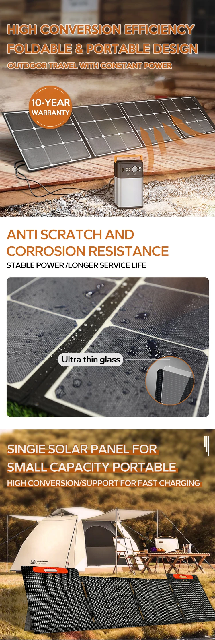 Portable 100w Camping Power Station With Foldable Solar Panels Outdoor