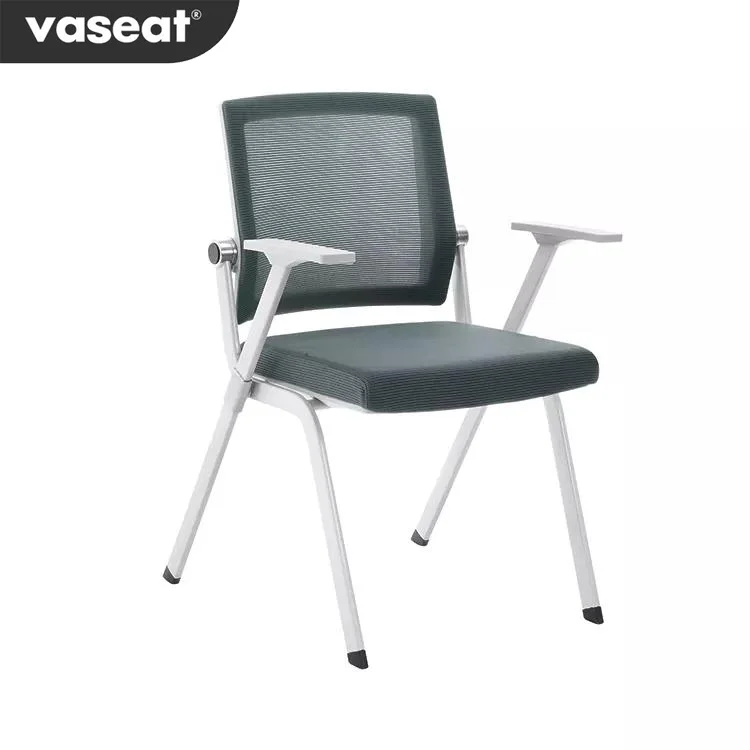 High Quality Desk Conference Task Chair Mesh Back Frame Folding Office Chair Without Wheels