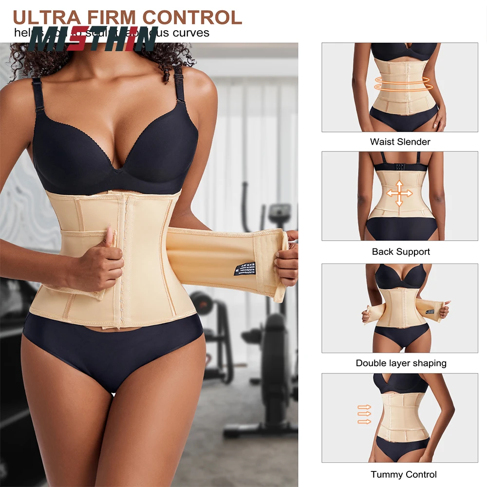 Custom Full Body Waist Cinchers Women Double Belt Trimmer Corset Enhance Waist Trainer Shaperwear Shaping Tummy Control Shaper