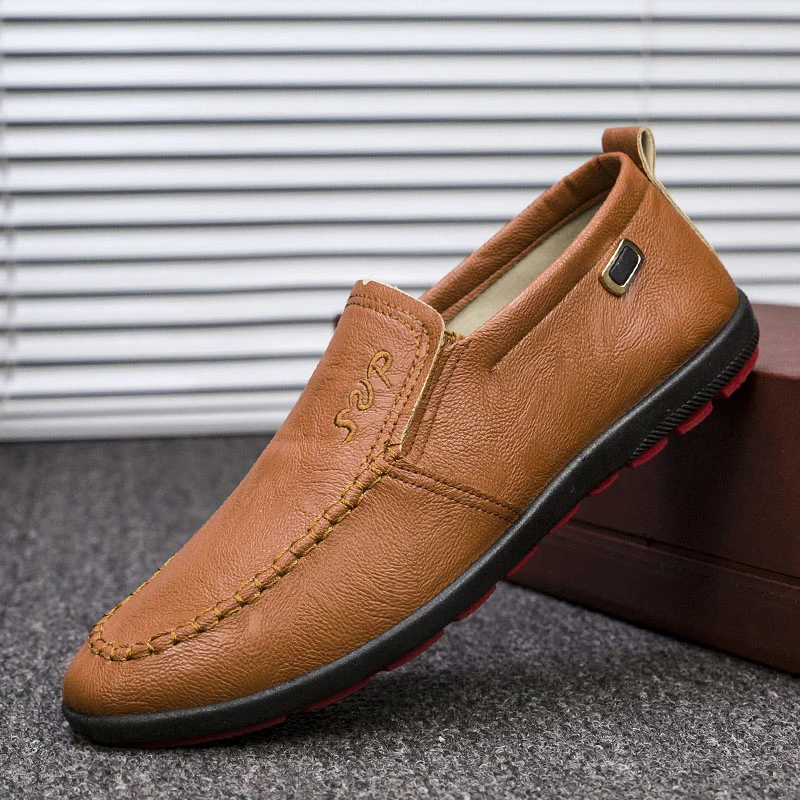 Hm-c1358 Male Casual Leather Boat Shoes 