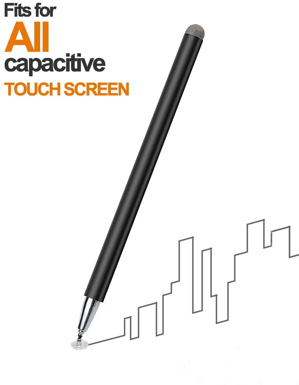 
2-в-1 стилус-ручка, дисковый стилус, волоконный стилус для мобильного телефона, планшета, устройства с сенсорным экраном 