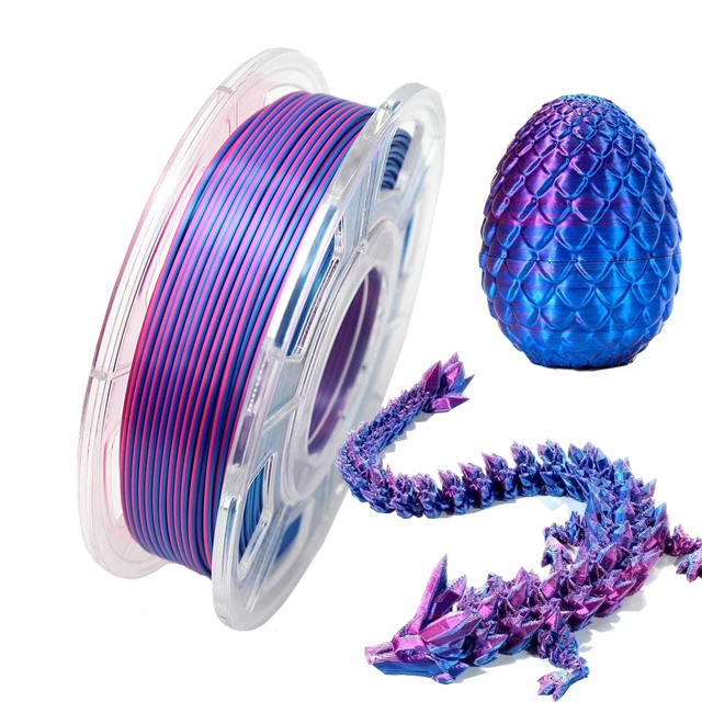 PLA Filament 1.75mm Silk Dual Color Filament magic red/blue 3d Printer Filament Pla 1kg