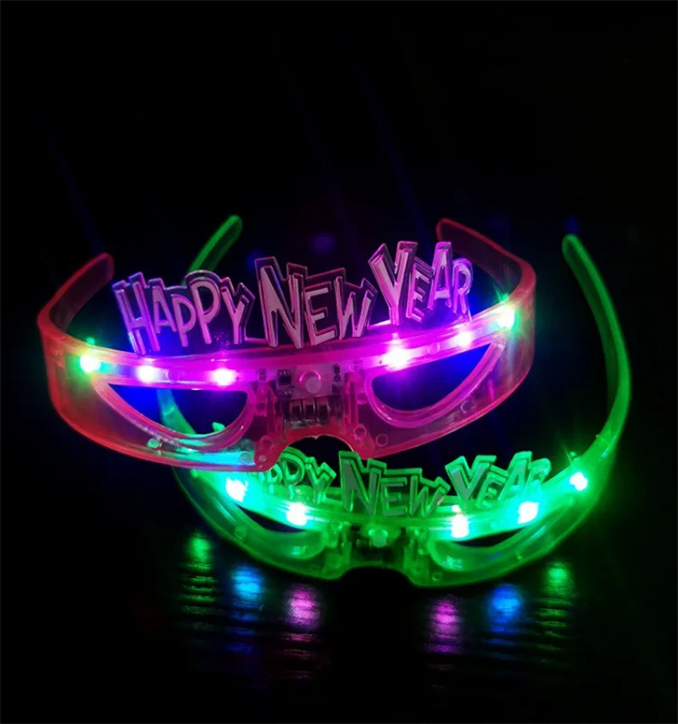 2024 New Year Glasses Led Number Eyeglasses Glow In The Dark Glasses