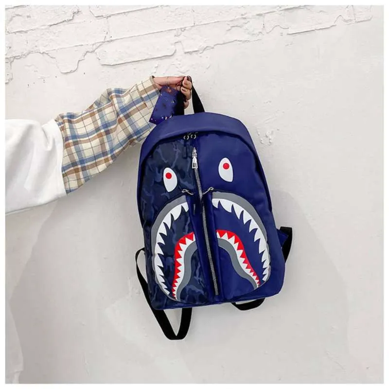 Shark Pattern Blood Backpack For Travel Laptop Daypack 3D Print