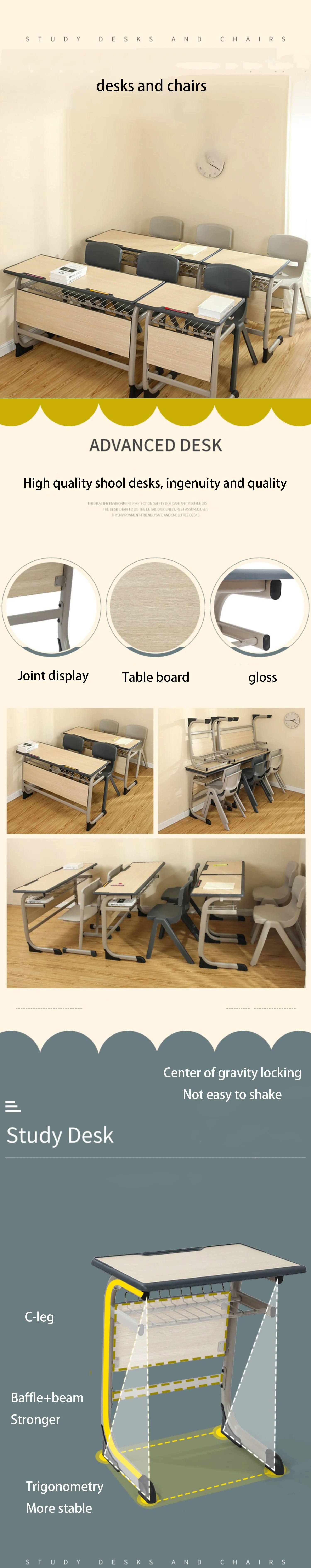 Modern And Cheap School Furniture Table And Chair Sets With Adjustable