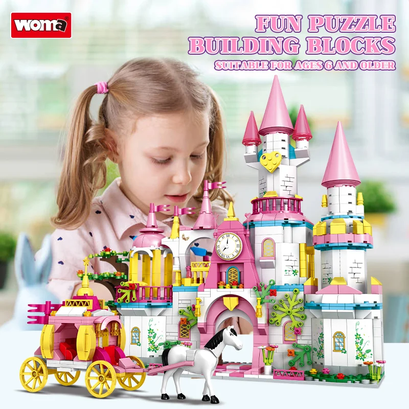 Woma Toys C0219 Build Your Dream Castle with Blocks