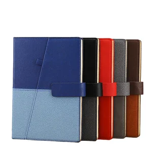 Custom PU Leather Hardcover Journal Business Notebook A5 with Logo for Christmas Promotional